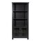 Merrick Lane Omaha Modern Farmhouse Storage Cabinet Bookcase, Glass Doors and Open Shelves